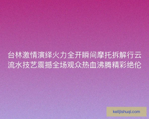 台林激情演绎火力全开瞬间摩托拆解行云流水技艺震撼全场观众热血沸腾精彩绝伦